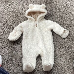 Carter's Cream Fleece Baby Footie